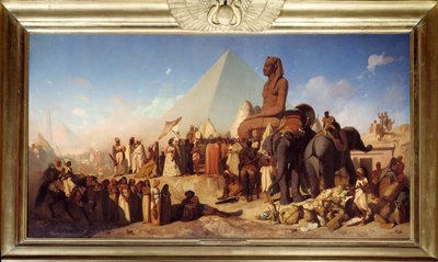 Cambyse y Psammenite. Encuentro entre Cambyse II, rey Rouenid del Imperio Persa de 529 a 522 a.C. de Jean Adrien Guignet
