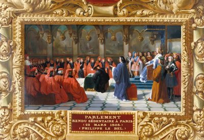 Felipe IV el Hermoso establece el Parlamento en París en 1303 de Jean Alaux