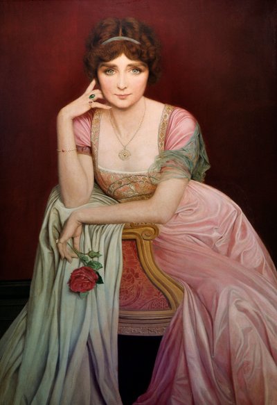 Retrato de la cantante Genevieve Vix (1879-1939) cuadro de Jean Alex Coraboeuf (1870-1947) 1906 Nantes, Museo de Bellas Artes de Jean Alexandre Coraboeuf