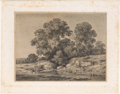 Piscina al pie de un grupo de árboles de Jean Alexis Achard
