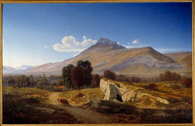 Vista del valle del Isère tomada en Saint Egreve. Pintura de Jean Alexis Achard (1807-1884) de Jean Alexis Achard