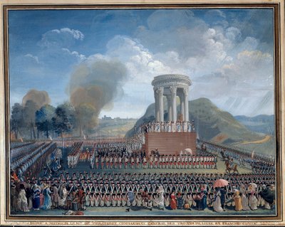 Fiesta de la Federación en Besanzón 14/07/1790 de Jean Alexis Cornu