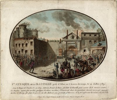 La toma de la Bastilla el 14 de julio de 1789, 1789 de Jean Alexis Cornu