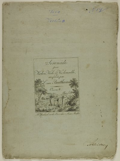 Serenata para violín, viola y violonchelo, compuesta por Ludwig von Beethoven de Jean Andre