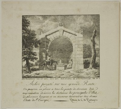 Proyecto para un refugio a lo largo de una carretera de Jean Antoine Alavoine