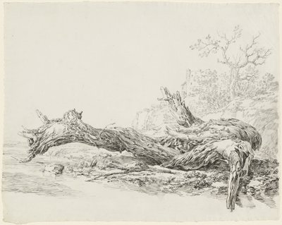 Un Árbol Antiguo Caído Junto a un Arroyo de Jean Antoine Constantin
