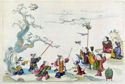 Dibujo de un jarrón chino: fiesta de Jean Antoine Fraisse