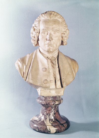 Busto de Jean-Jacques Rousseau (1712-78) (mármol) de Jean Antoine Houdon