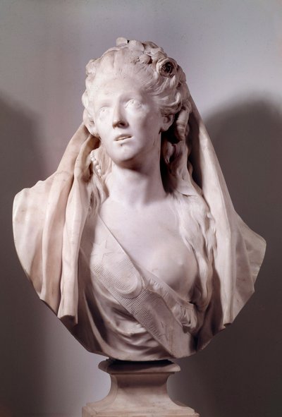 Busto de Sophie Arnould (1740-1802) cantante representada en el papel de Ifigenia de Jean Antoine Houdon