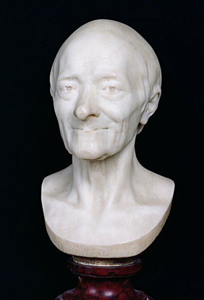 Busto de Voltaire (1694-1778) sin peluca, 1778 de Jean Antoine Houdon
