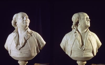 Busto retrato de Giuseppe Balsamo (1743-95), llamado el conde de Cagliostro (mármol) de Jean Antoine Houdon