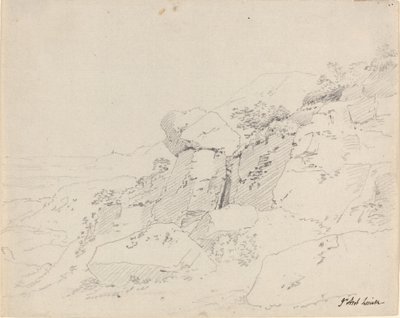 Rocas Glaciares en el Borde de una Montaña de Jean Antoine Linck