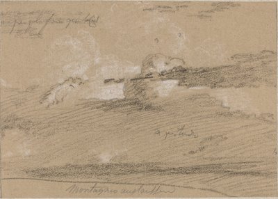 Estudio de nubes sobre las montañas de Jean Antoine Linck
