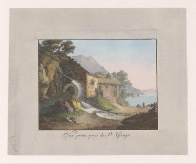 Molino de agua a orillas del lago Lemán
Vue prise prés de St Gingo (título en el objeto) de Jean Antoine Linck