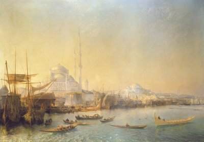 Vista extensa sobre Constantinopla y el Cuerno de Oro, 1840 de Jean Antoine Theodore Gudin