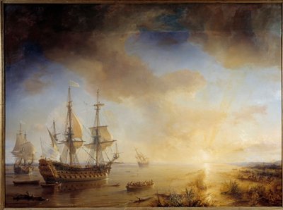 Expedición de Robert Cavelier de La Salle a Luisiana (1684) de Jean Antoine Theodore Gudin