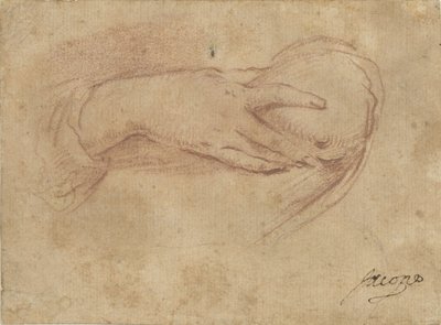 La mano en un pecho de Jean Antoine Watteau (rejected attribution)