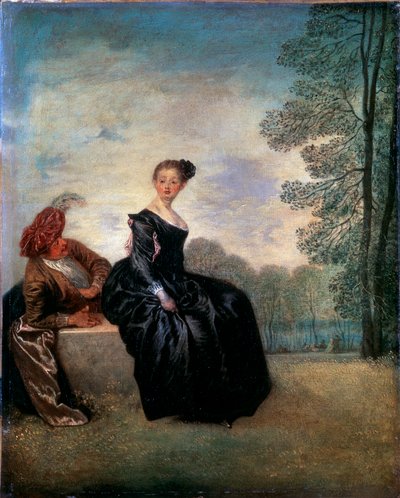 Una mujer caprichosa La Boudeuse, 1718 de Jean Antoine Watteau