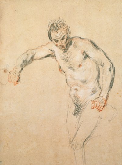 Un sátiro vertiendo vino, c.1716 de Jean Antoine Watteau