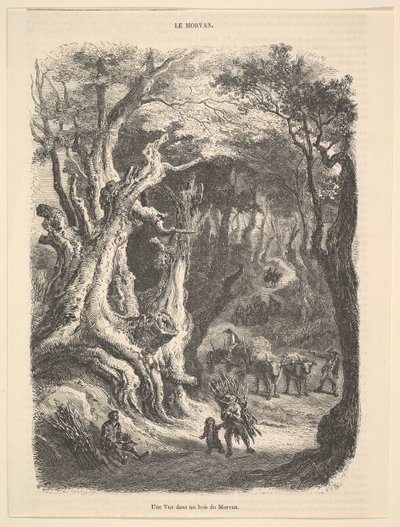 Vista en el bosque de Morvan de Jean Antoine Watteau