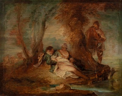 Figuras en el paisaje de Jean Antoine Watteau