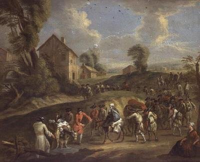 Infantería en marcha de Jean Antoine Watteau