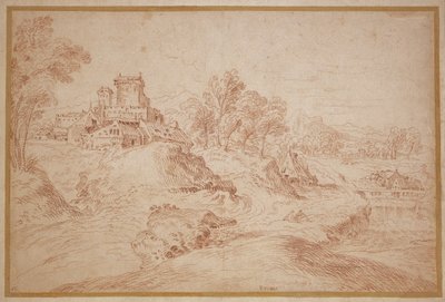 Paisaje con un castillo, 1716-18 de Jean Antoine Watteau