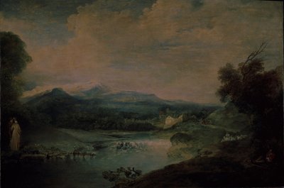 Paisaje con una cascada, ca. 1714 de Jean Antoine Watteau