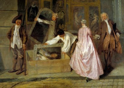 Preparación del paquete (detalle) de Jean Antoine Watteau