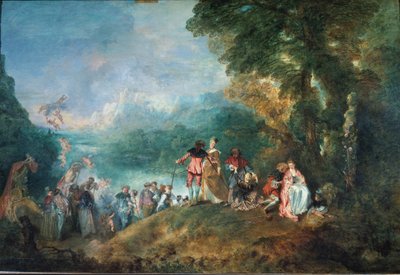 Peregrinación a la isla de Citerea, también conocida como Embarque para Citera de Jean Antoine Watteau