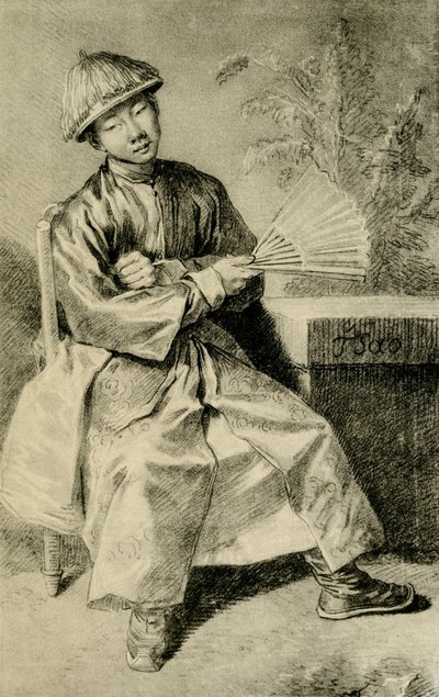 Retrato de TSao chino de Jean Antoine Watteau