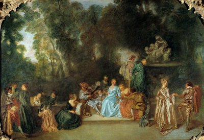 Recreación galante de Jean Antoine Watteau