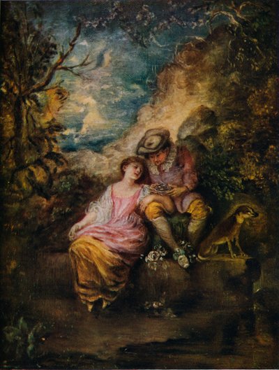 Escena pastoral, c. 1710 de Jean Antoine Watteau