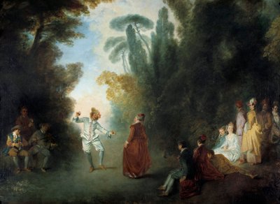 El baile campestre de Jean Antoine Watteau