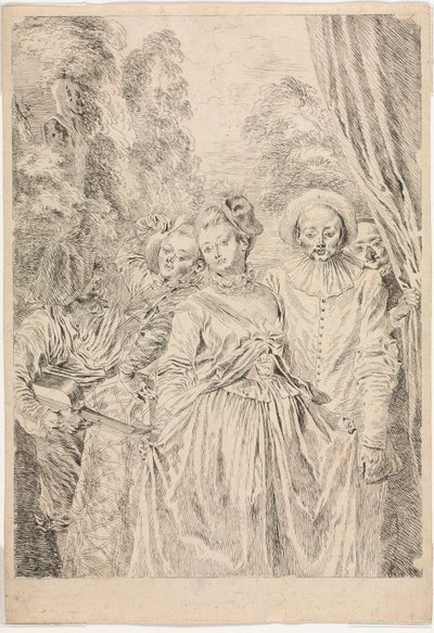 La ropa es italiana, 1715-16 de Jean Antoine Watteau