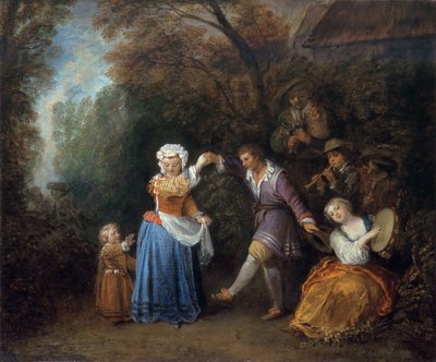 El baile del campo de Jean Antoine Watteau