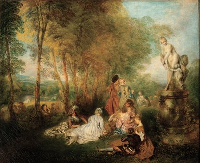 La fiesta del amor, ca. 1718-1719 de Jean Antoine Watteau