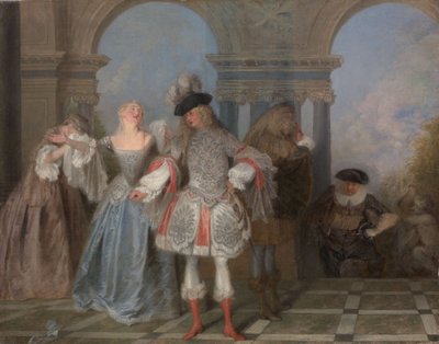 Los comediantes franceses, c.1720 de Jean Antoine Watteau
