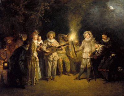 La comedia italiana, después de 1716 de Jean Antoine Watteau