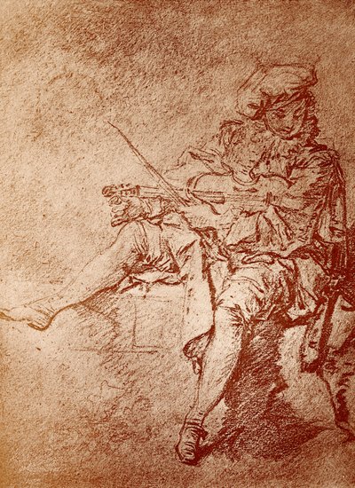 El violinista de Jean Antoine Watteau