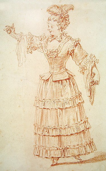 Bailarina de la ópera de Jean Antoine Watteau
