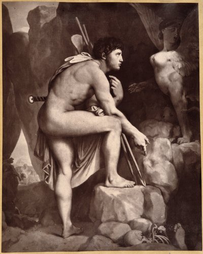 Edipo con la Esfinge según Ingres de Jean Auguste Dominique (after) Ingres
