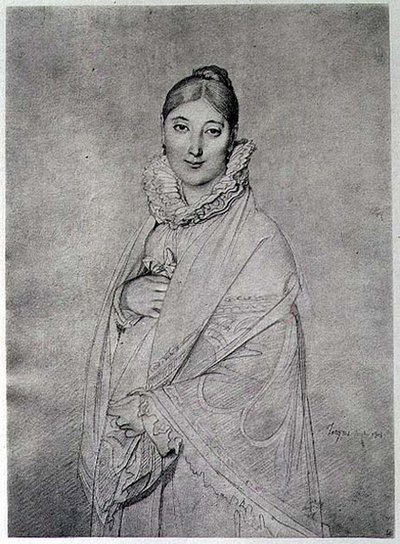 Retrato de una Mujer de Jean Auguste Dominique (after) Ingres