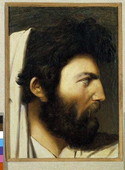 Retrato de un hombre de perfil. Pintura anónima. Museo Granet, Aix en Provence de Jean Auguste Dominique (after) Ingres
