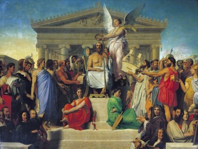 Apoteosis de Homero, 1827 de Jean Auguste Dominique Ingres