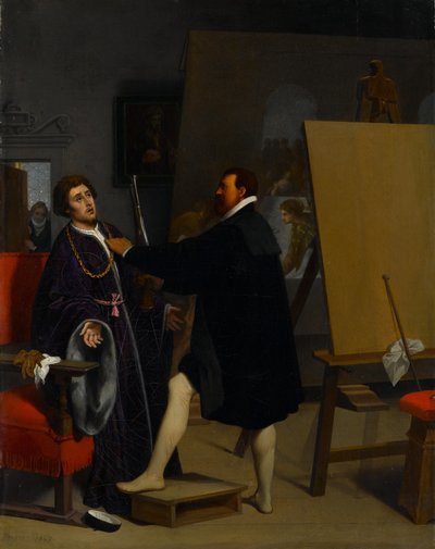 Aretino en el estudio de Tintoretto de Jean Auguste Dominique Ingres