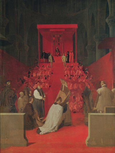 Fernando Álvarez de Toledo (1508-82) 3er Duque de Alba en la Catedral de San Gudule, 1815 de Jean Auguste Dominique Ingres