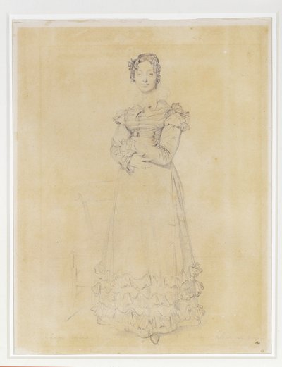 Françoise Leblanc, esposa de Jacques-Louis, secretaria de Elisa ... de Jean Auguste Dominique Ingres