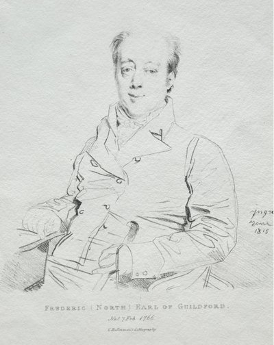 Frederic 5º Conde de Guilford, 1815 de Jean Auguste Dominique Ingres