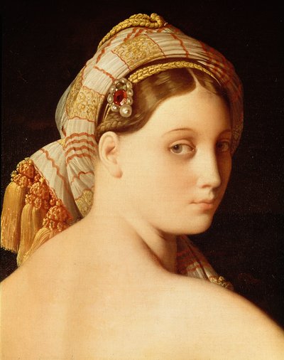 Gran Odalisca. Detalle del rostro de Jean Auguste Dominique Ingres